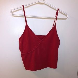 red crop top